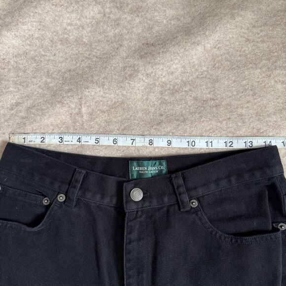 Vtg y2k Ralph Lauren black straight high rise jeans women’s 10 (fits 6/8) READ - Picture 7 of 10